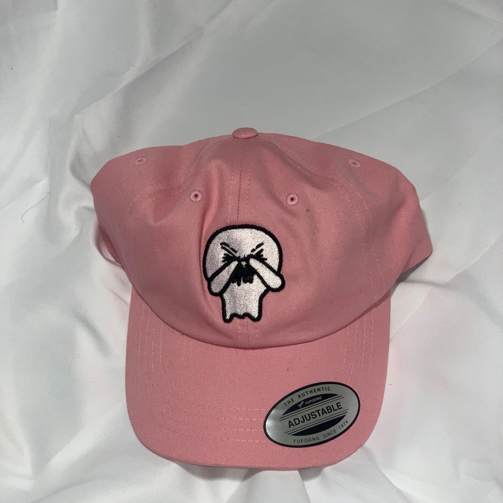 Pink adjustable dad hat unisex cool ghost logo